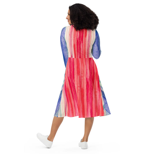 Climate Stripes midi dress