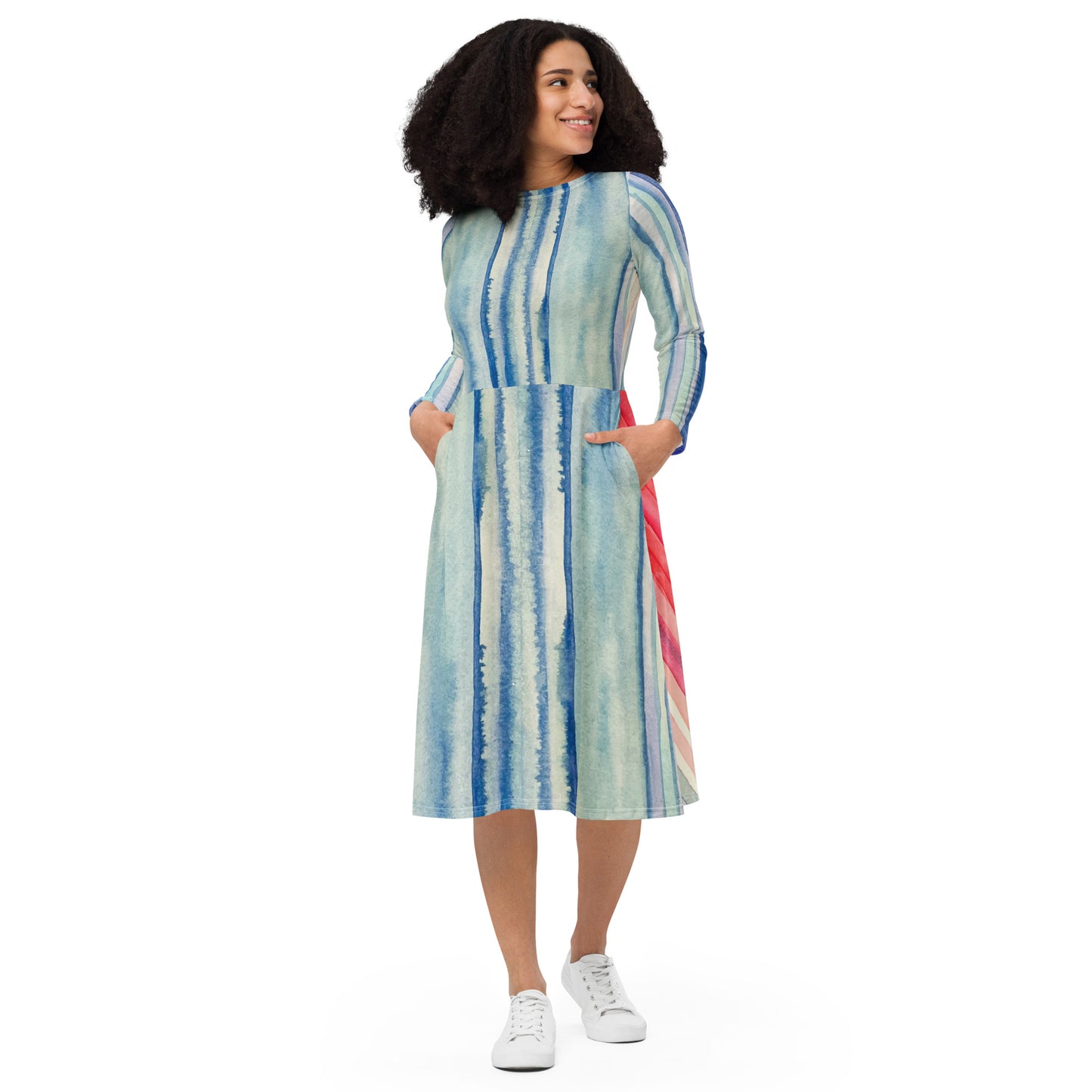 Climate Stripes midi dress