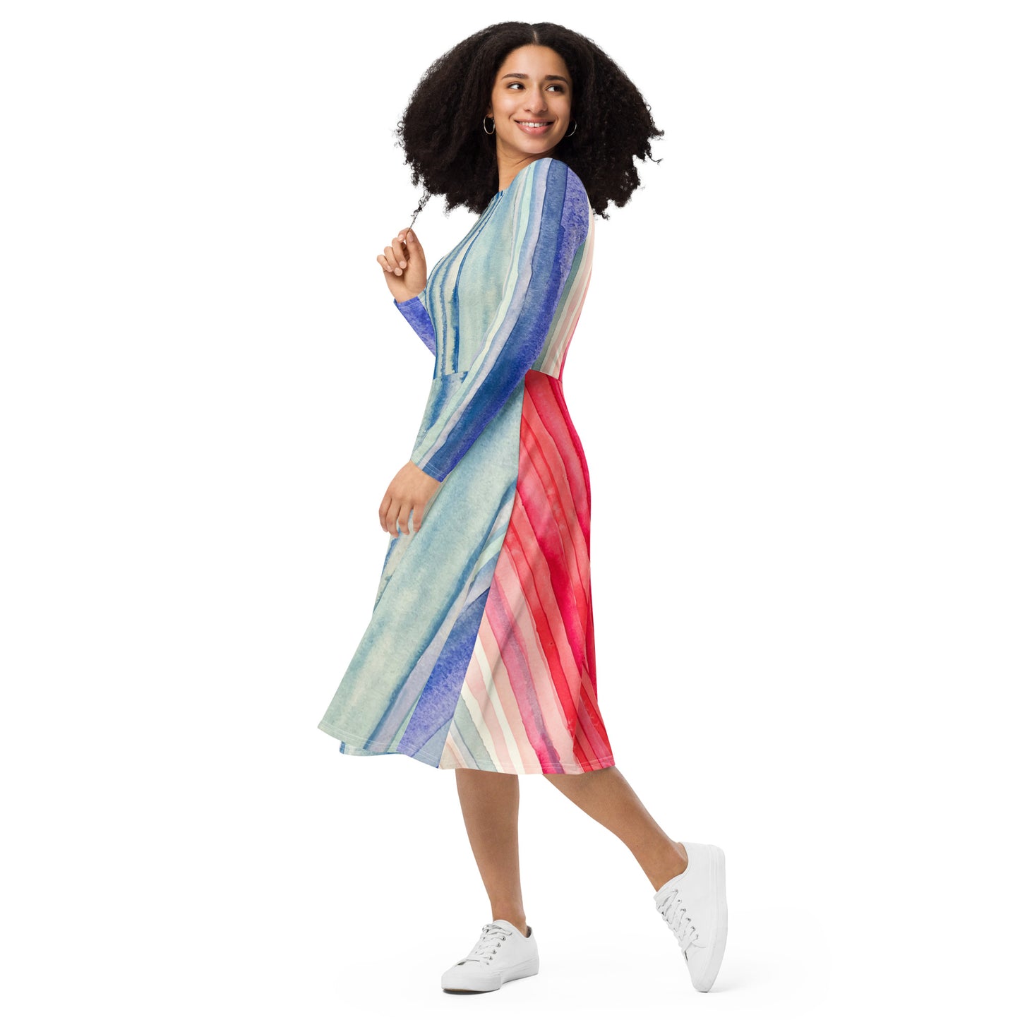 Climate Stripes midi dress