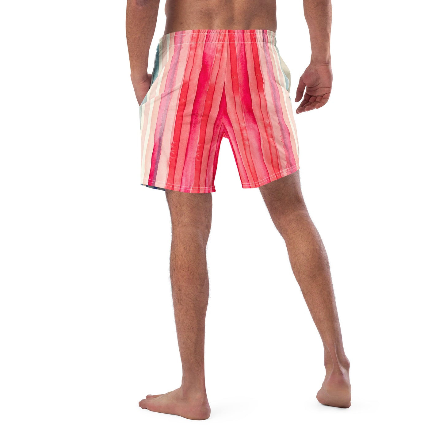 Climate stripes swim trunks