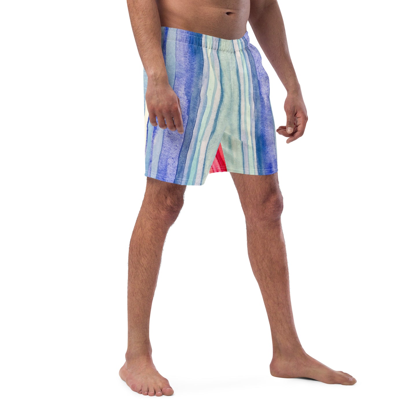 Climate stripes swim trunks