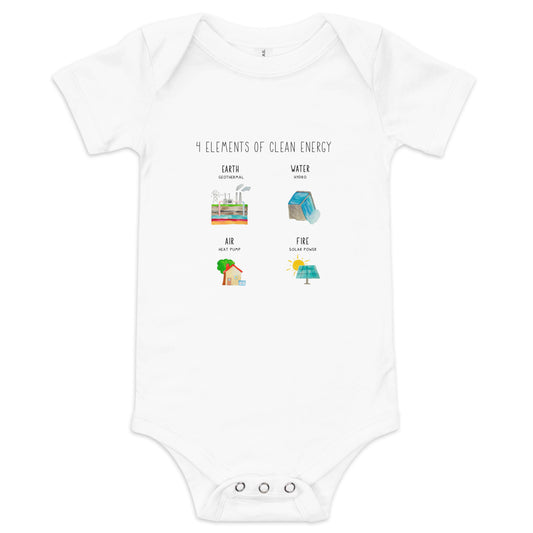 4 Elements of Clean Energy Baby short sleeve one piece