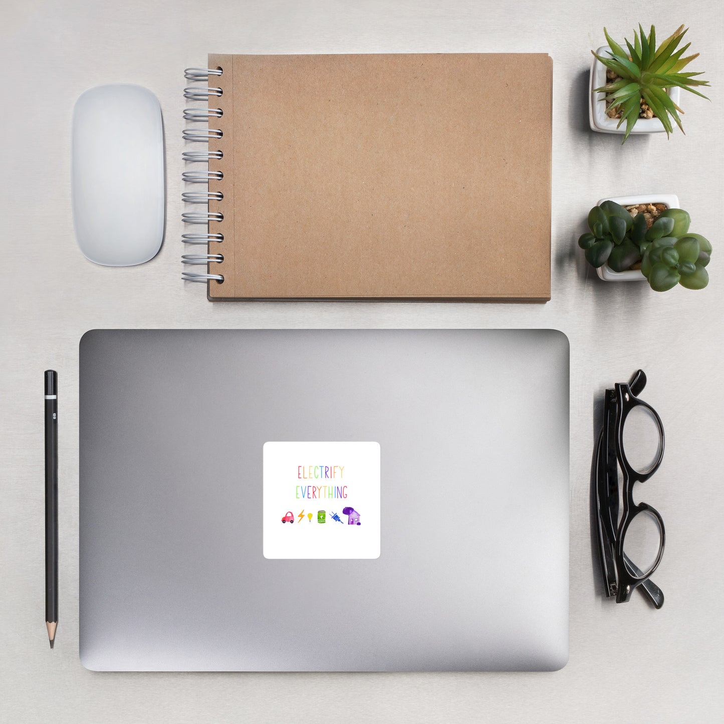 Electrify Everything Rainbow Stickers