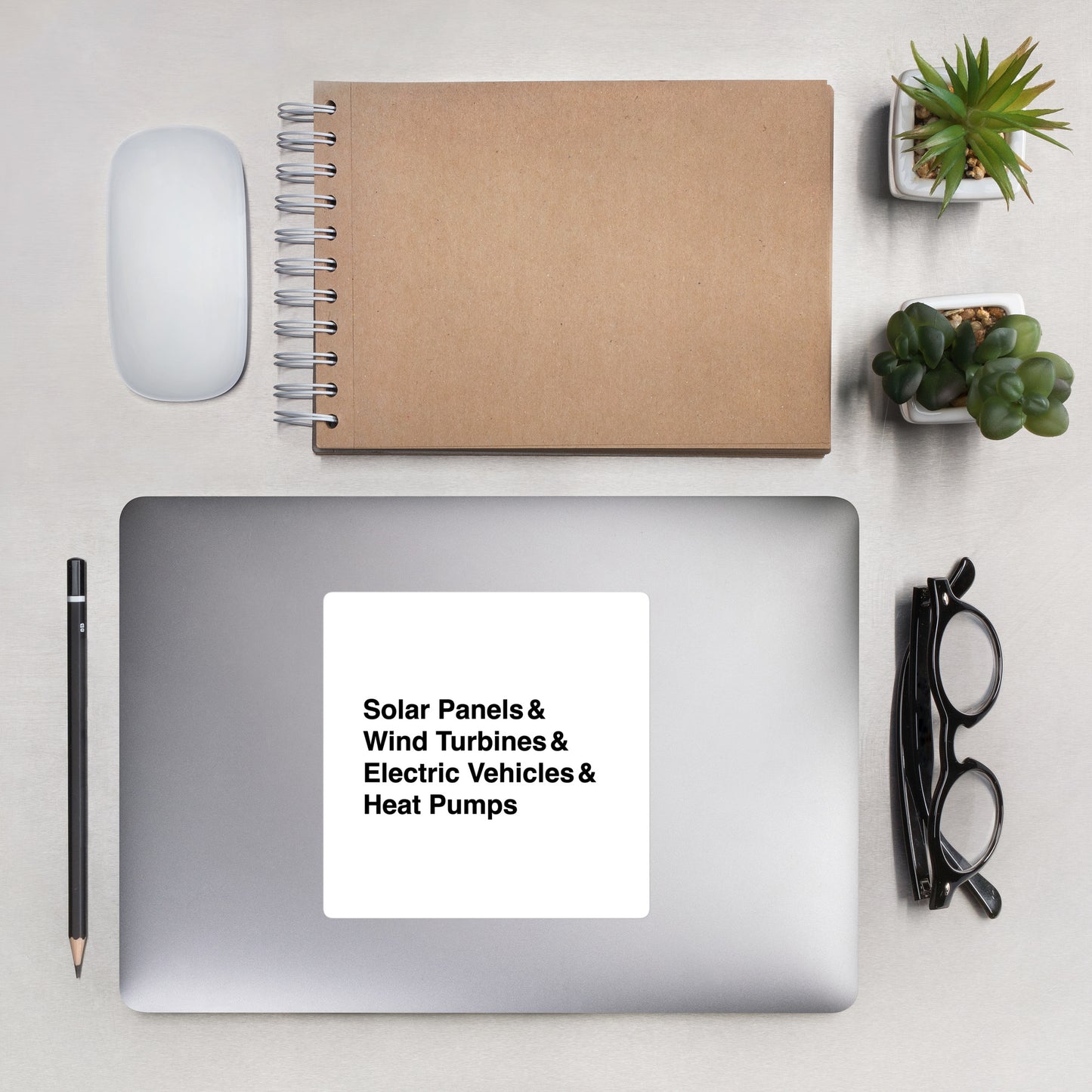 Solar Panels & Wind Turbines & Electric Vehicles & Heat Pumps Stickers