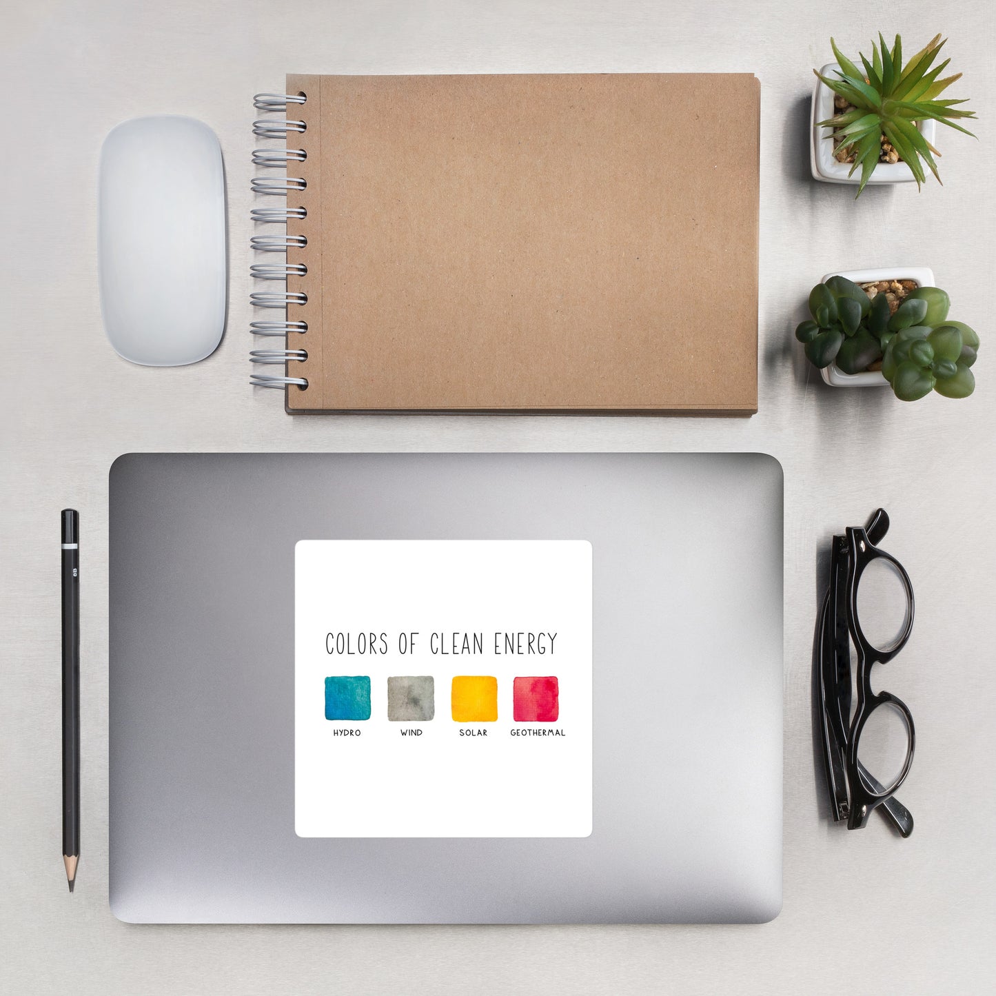 Colors of clean energy Bubble-free stickers