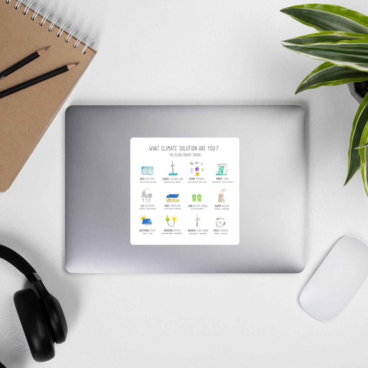 Clean Energy Zodiac Stickers