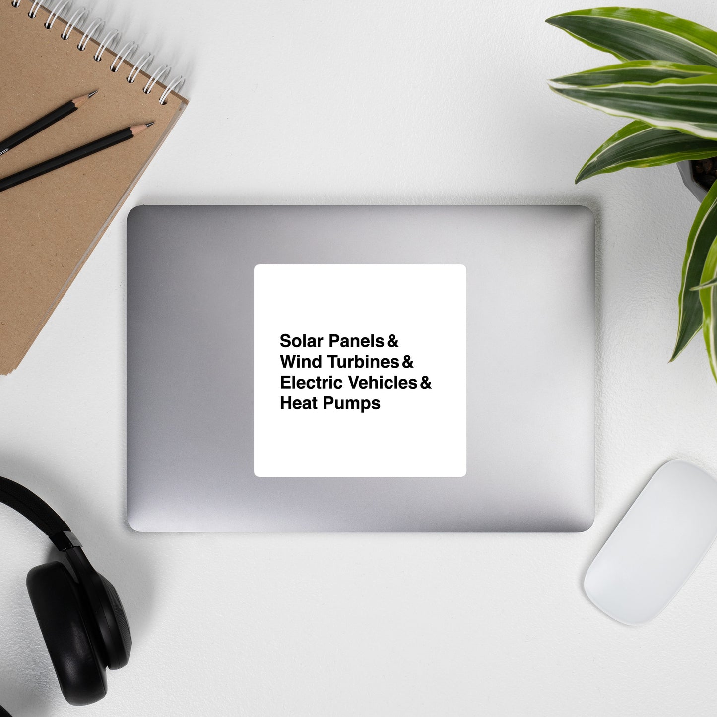Solar Panels & Wind Turbines & Electric Vehicles & Heat Pumps Stickers