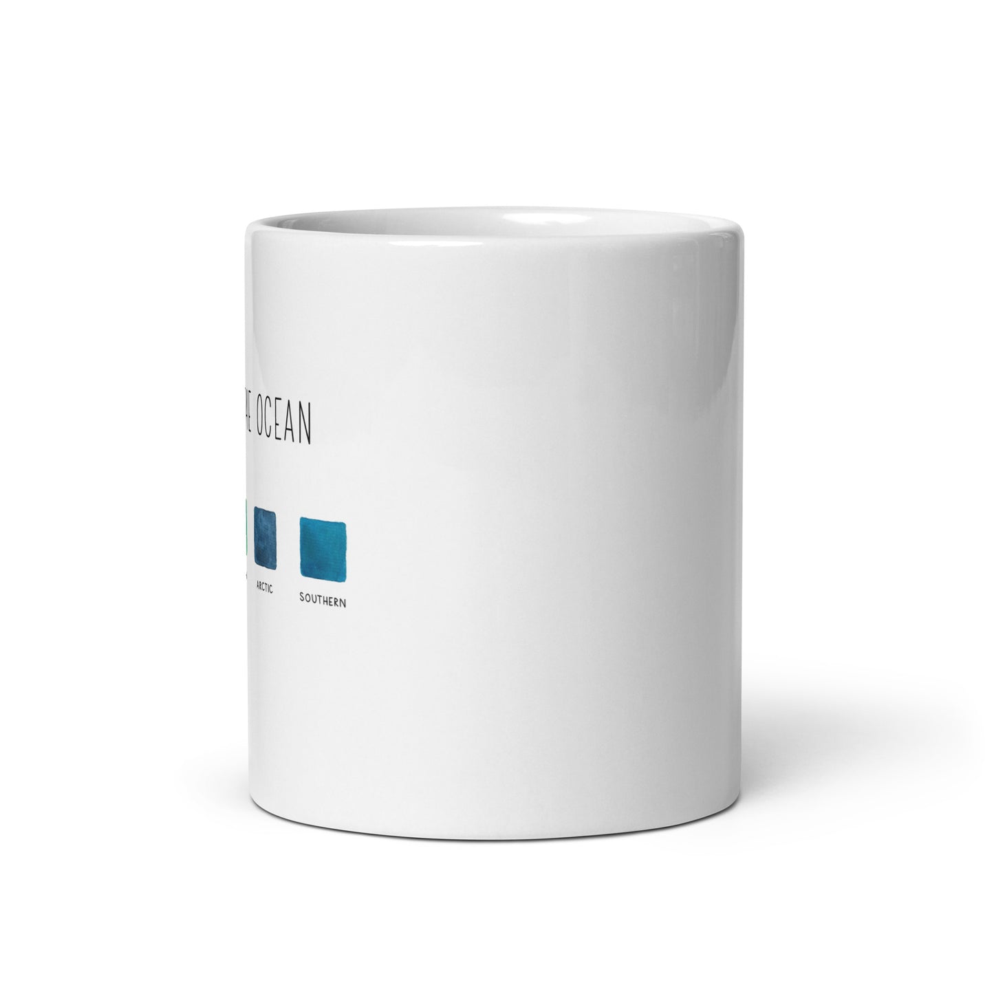 Colors of the Ocean White glossy mug