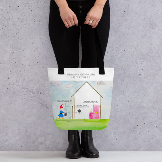 Heat Pump Gnome Tote bag