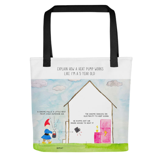 Heat Pump Gnome Tote bag