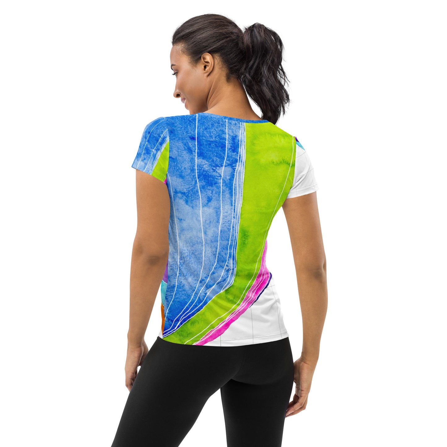 MAC Curve All-Over Print Women's Athletic T-shirt