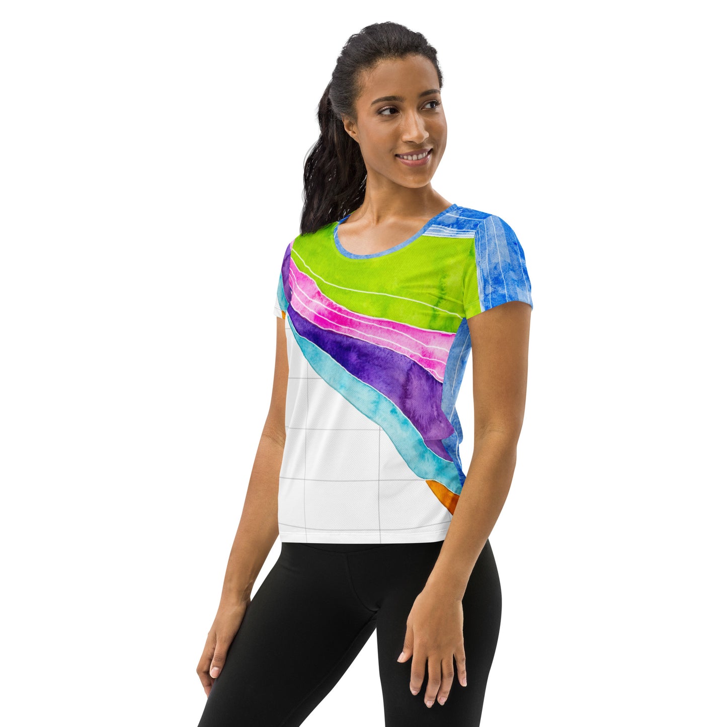 MAC Curve All-Over Print Women's Athletic T-shirt