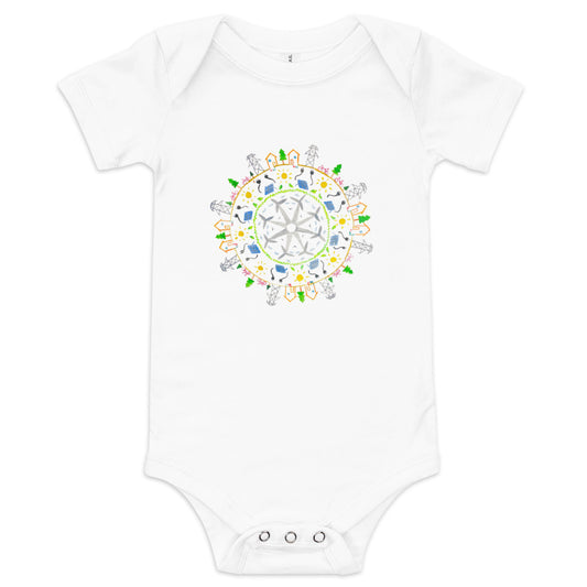 Climate Mandala Baby Onesie