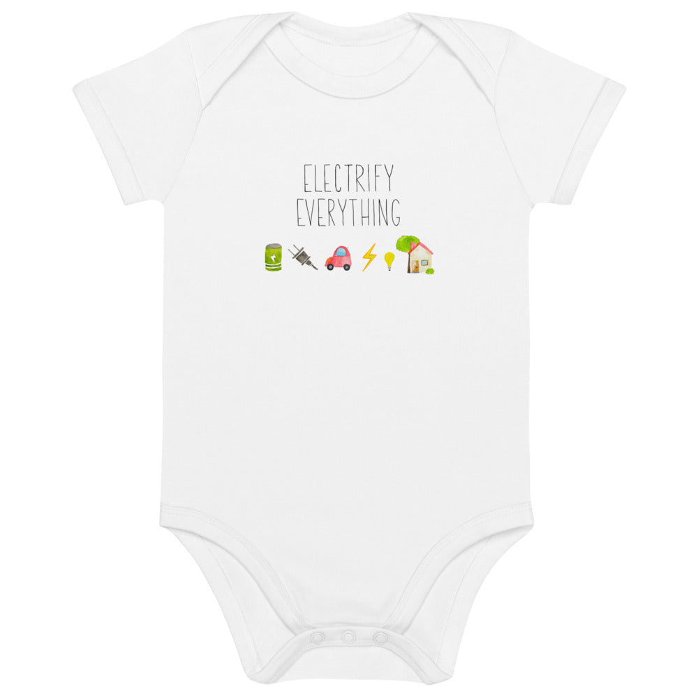 Electrify Everything Organic cotton baby onesie
