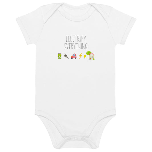 Electrify Everything Organic cotton baby onesie