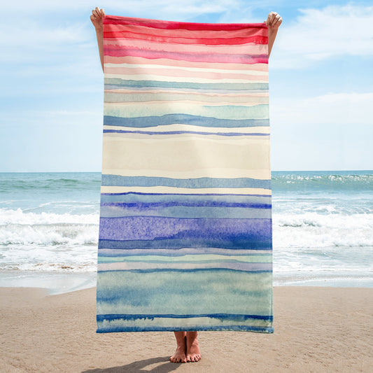 Climate Stripes Beach Towel
