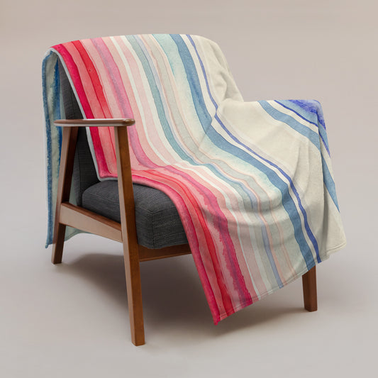 Climate Stripes Throw Blanket