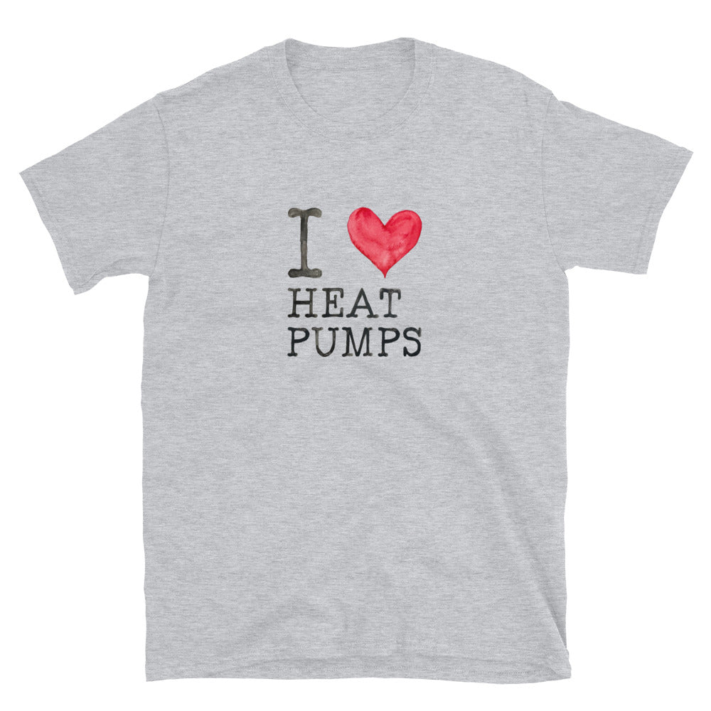 I Heart Heat Pumps Unisex Climate T-Shirt