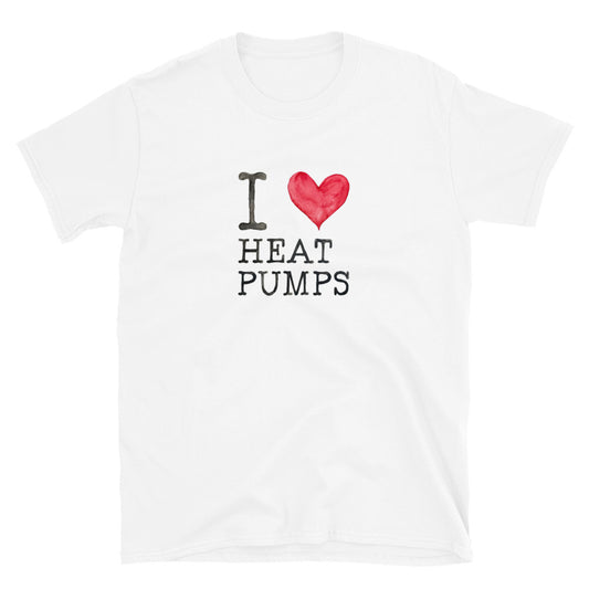 I Heart Heat Pumps Unisex Climate T-Shirt