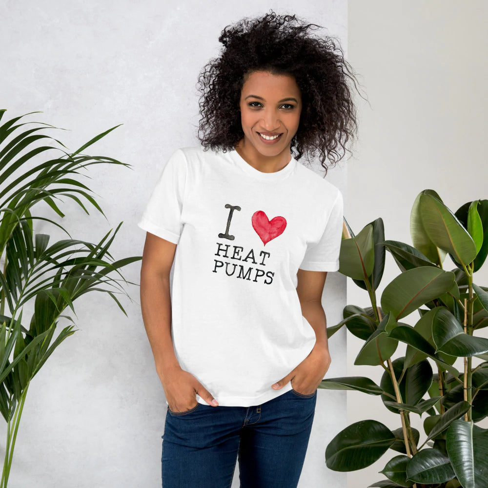 I Heart Heat Pumps Unisex Climate T-Shirt