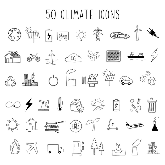 Climate Icon Pack (Black and White)