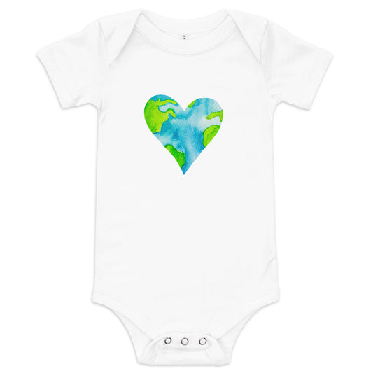 Earth Heart Baby Onesie