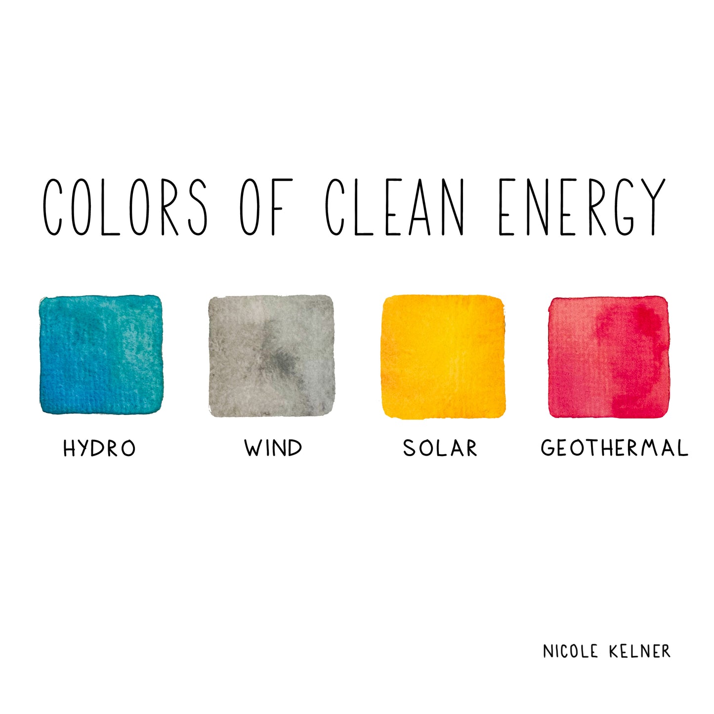 Colors of clean energy Bubble-free stickers
