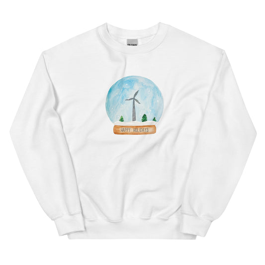 Happy Holidays Wind Turbine Unisex Sweatshirt