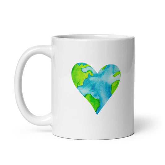 Earth heart mug