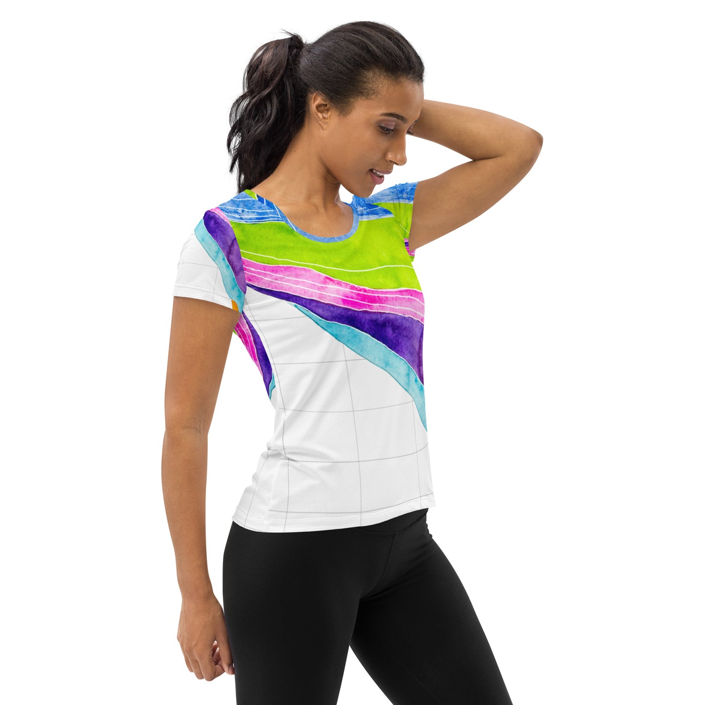 MAC Curve All-Over Print Women's Athletic T-shirt