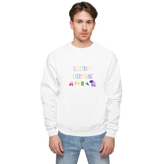 Electrify Everything Rainbow Unisex fleece sweatshirt