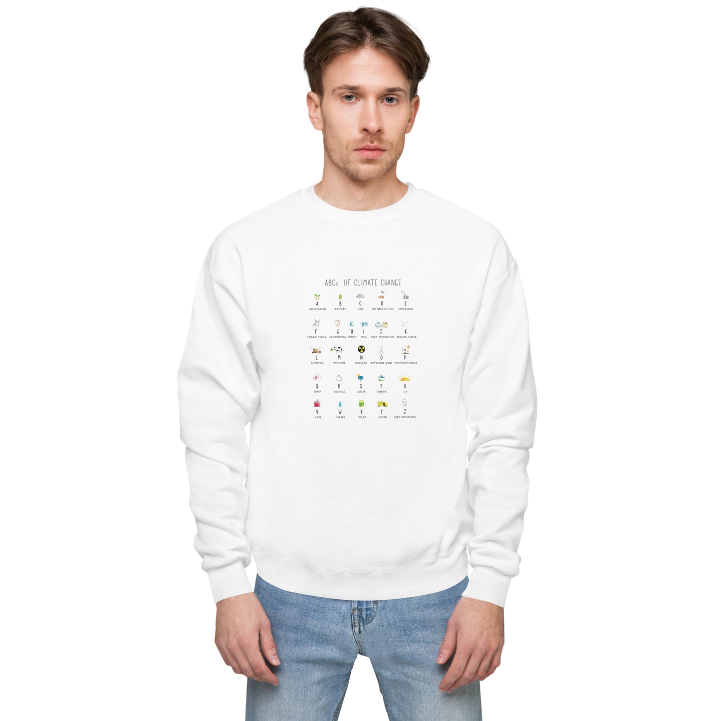 ABCs of Climate Unisex fleece sweatshirt