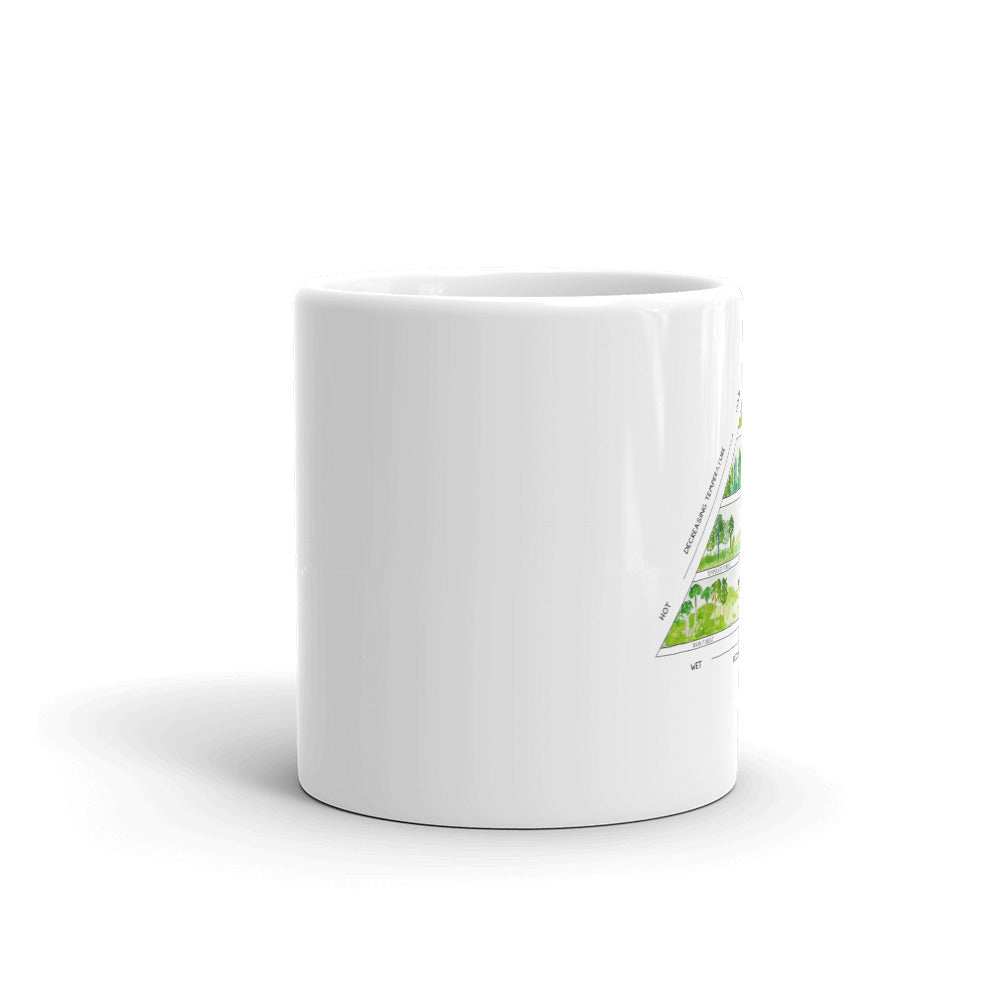 Biome White glossy mug